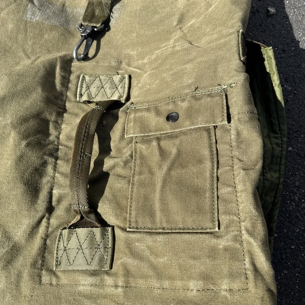 Military Duffle Bag Rucksack OD Type 2 W/straps Canvas TOP LOAD Army Brown